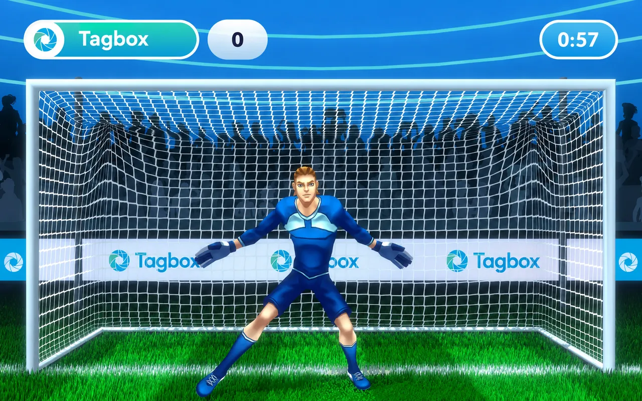 משחק השוער על ה-Play Wall במיתוג Tagbox